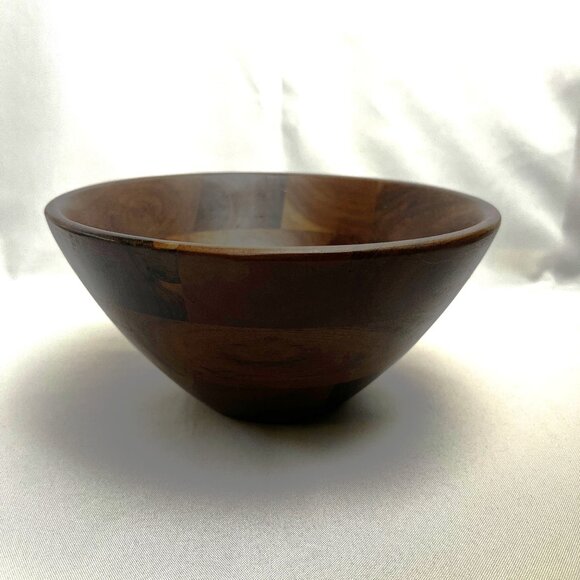 Thames & Kosmos Acacia Wood Serving Bowl Handcrafted Large Salad Serving Bowl 9" - Picture 1 of 9